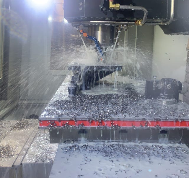 CNC Mill Machining Plate Side View